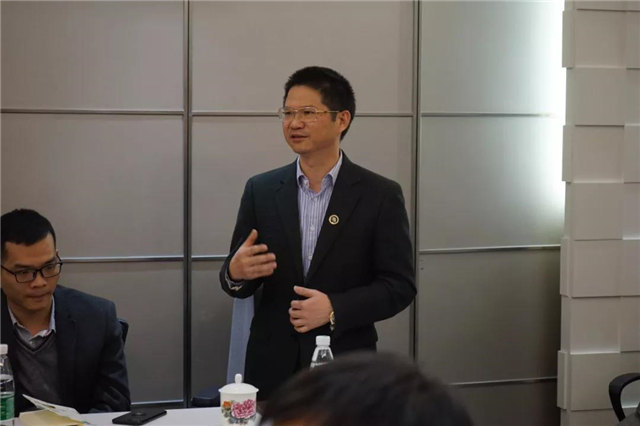 南部地區不飽和樹脂生產企業座談會在廣東博皓圓滿舉行，廣東博皓董事長賴厚平先生作了發言